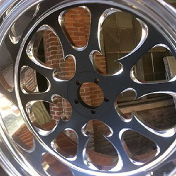 Powder coated alloy wheel
